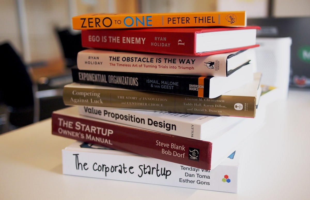 Stack of published books